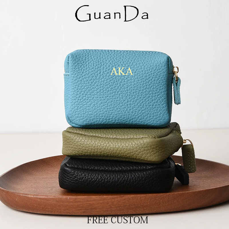 Luxury Skincare Women - Dompet Koin Mini Persegi Kulit Asli